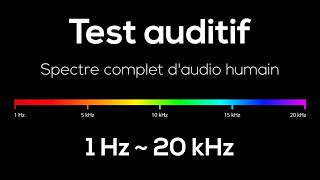 🔊👂 Test daudition à domicile  1 Hz à 20 000 Hz  Spectre complet de laudio humain 🔊👂 [upl. by Wallinga]