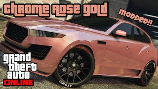 quotCHROME ROSE GOLDquot Modded CREW Color HEX CODE  GTA ONLINE [upl. by Eelyr682]