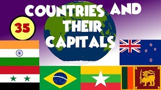 Name of Countries and Capitals of the world  COUNTRY FLAGS OF THE WORLD FOR STUDENT [upl. by Padraic511]