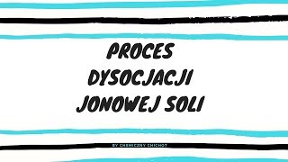 Proces dysocjacji jonowej soli [upl. by Tennes]