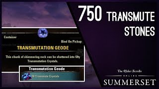 How to get 750 Transmute Stones  Summerset Chapter ESO [upl. by Mignon]