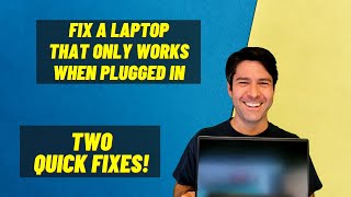 Laptop Only Works When Plugged In Two Quick Fixes [upl. by Ahseikan]