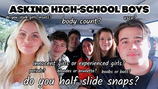 asking highschool boys questions girls are too afraid to ask PT2 [upl. by Brucie7]