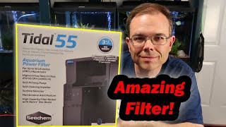 Tidal 55 Aquarium Power Filter Unboxing Setup amp Review [upl. by Zurc656]