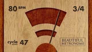 80 BPM 34 Wood Metronome HD [upl. by Nosaj]