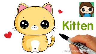 How to Draw a Kitten Super Easy [upl. by Clay]