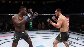 Stipe Miocic vs Francis Ngannou 2  UFC 260 Heavyweight Title Fight Full Highlights UFC 4 [upl. by Ecilayram947]