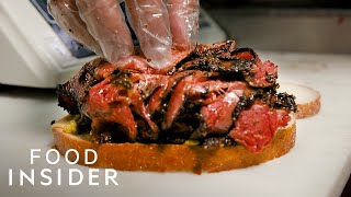 The Best Pastrami Sandwich In NYC  Best Of The Best  Food Insider [upl. by Shirlie]