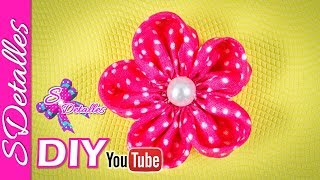 Flores de Tela  CUALQUIER TELA  Video 153  SDetalles  DIY [upl. by Yreffej951]