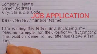 JOB APPLICATION LETTER sample [upl. by Schuman]