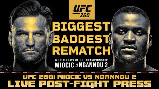 UFC 260 PostFight Press Conference Miocic vs Ngannou [upl. by Adiel]