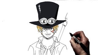 How To Draw Sabo  Step By Step  One Piece [upl. by Marlyn]