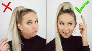 How to Put in a Fake Ponytail  Kiki Hair Extensions [upl. by Cloe]