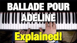 BALLADE POUR ADELINE  PIANO TUTORIAL CLAYDERMAN [upl. by Kilmarx]