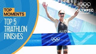 The Most Incredible Triathlon Finishes at the Olympic Games  Top Moments [upl. by Angelita695]