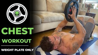 Intense 5 Minute Weight Plate Chest Workout [upl. by Yrehcaz]