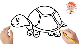 How to draw a turtle  Easy drawings [upl. by Kress715]