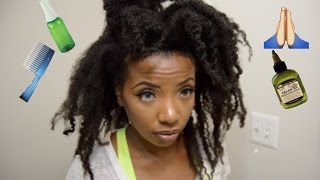 Detangle Matted Hair  Moisturize And Seal Routine Fine 4C Natural Hair [upl. by Orelie251]