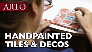 How Hand Painted Ceramic Tiles Are Made [upl. by Ocinemod]