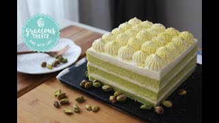 Cotton Soft Pistachio Sponge Cake [upl. by Rheingold]