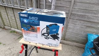 Draper MigForce 100 Gasless Mig Welder Unbox amp Review [upl. by Iolande844]