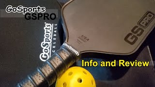 GOSPORTS GSPro Pickleball Paddle  Initial Review [upl. by Adaiha247]