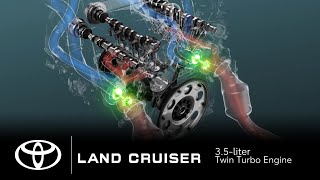 TOYOTA LAND CRUISER  35liter Twin Turbo Engine  Toyota [upl. by Yrailih]