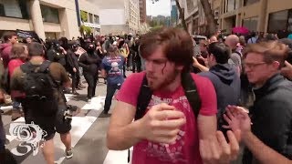 Berkeley Footage shows Ulock beating at rally for Donald Trump [upl. by Ginder]