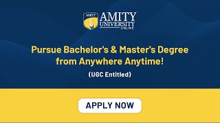 Online Degree Programs  Top Online University in India  Amity University Online [upl. by Adolpho410]