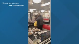 Brawl at Beaumont Waffle House between customer employee [upl. by Teleya]