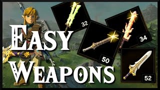 Zelda Breath of the Wild Easy Weapon Locations [upl. by Parsaye]