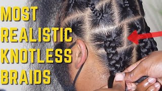 Jumbo KNOTLESS BOX BRAIDS For Beginners  ItsAbeeyola [upl. by Nepil]