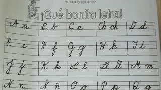 Escritura en letra cursiva del abecedario [upl. by Boff]