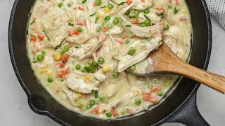 Healthy Crustless Chicken Pot Pie  Chicken Pot Pie Soup [upl. by Fidelis897]