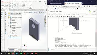 Solidworks API Python Tab Building Demo [upl. by Gnilrits]