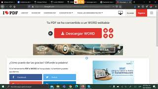 Convertir PDF a WORD usando ilovepdfcom  Fácil [upl. by Refinaj411]