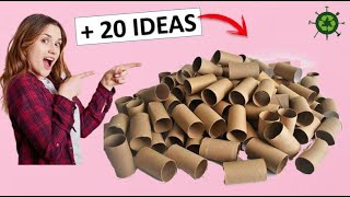 DE 20 MANUALIDADES GENIALES CON ROLLOS DE PAPEL HIGIÉNICO RECICLAJE [upl. by Noirod]