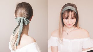 TRENDY DIY Crochet HeadbandRibbon  Easy amp Quick [upl. by Borras]