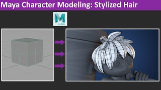 Maya Modeling Tutorial Stylized Hair [upl. by Etiam818]