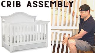 How to CRIB ASSEMBLY  Baby Crib Assembly Instructions  EDDIE BAUER Crib from Target [upl. by Ennirac]