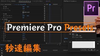 プリセットの保存方法を解説しました！Premiere Pro cc [upl. by Gherlein500]