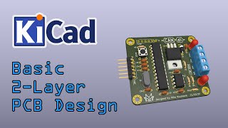 Basic KiCad 2Layer PCB Routing Demonstration [upl. by Flanders]