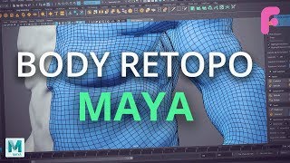 How to Retopologize the Body in Maya [upl. by Lesak]