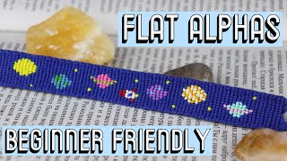 FLAT ALPHA BRACELETS TUTORIAL CC  Beginner Friendly [upl. by Anauj]