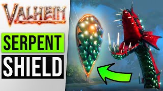 Valheim Tips Secret Sea Serpent Shield Location  Best Weapons amp Armor Combat Gameplay in Valheim [upl. by Dnomal324]