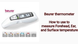 Beurer thermometer  How to measure Forehead Ear and Surface temperature  infrared thermometer [upl. by Nitsud]