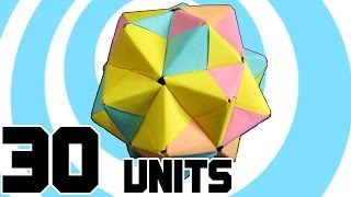 Modular Origami Icosahedron 30 Sonobe Units [upl. by Rist]