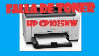 Falla de toner en HP CP1025 [upl. by Ynaitirb]