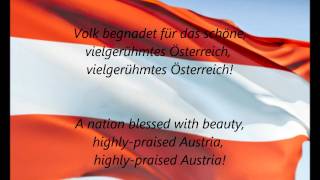 Austrian National Anthem  quotBundeshymnequot DEEN [upl. by Aehsan]