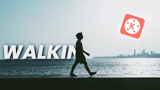 Reveal TEXT as you WALK  Masking  Kinemaster Tutorial [upl. by Grubb]